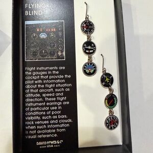 Silver Flight Instrument Earrings
